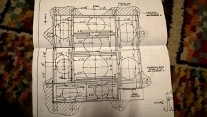 Blue Print of the Church Bells and Frame