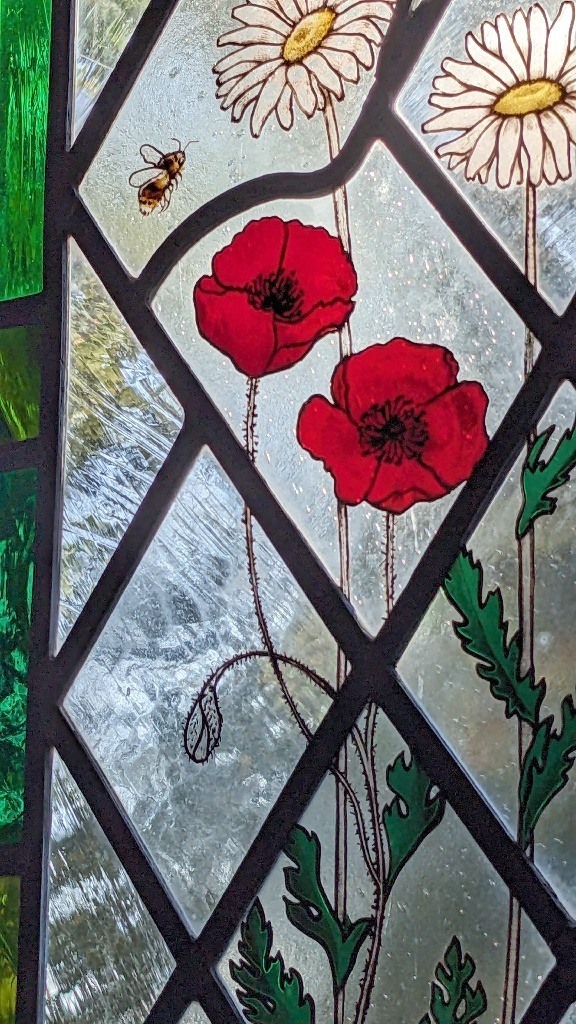 Poppy Stained Glass Window